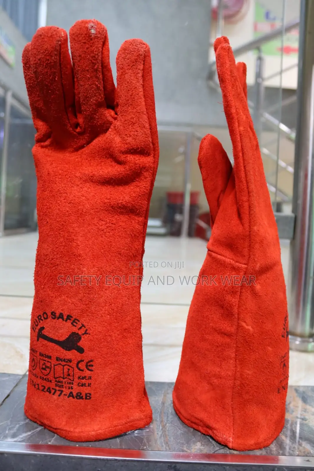 Euro Safety Leather Gloves 16inches