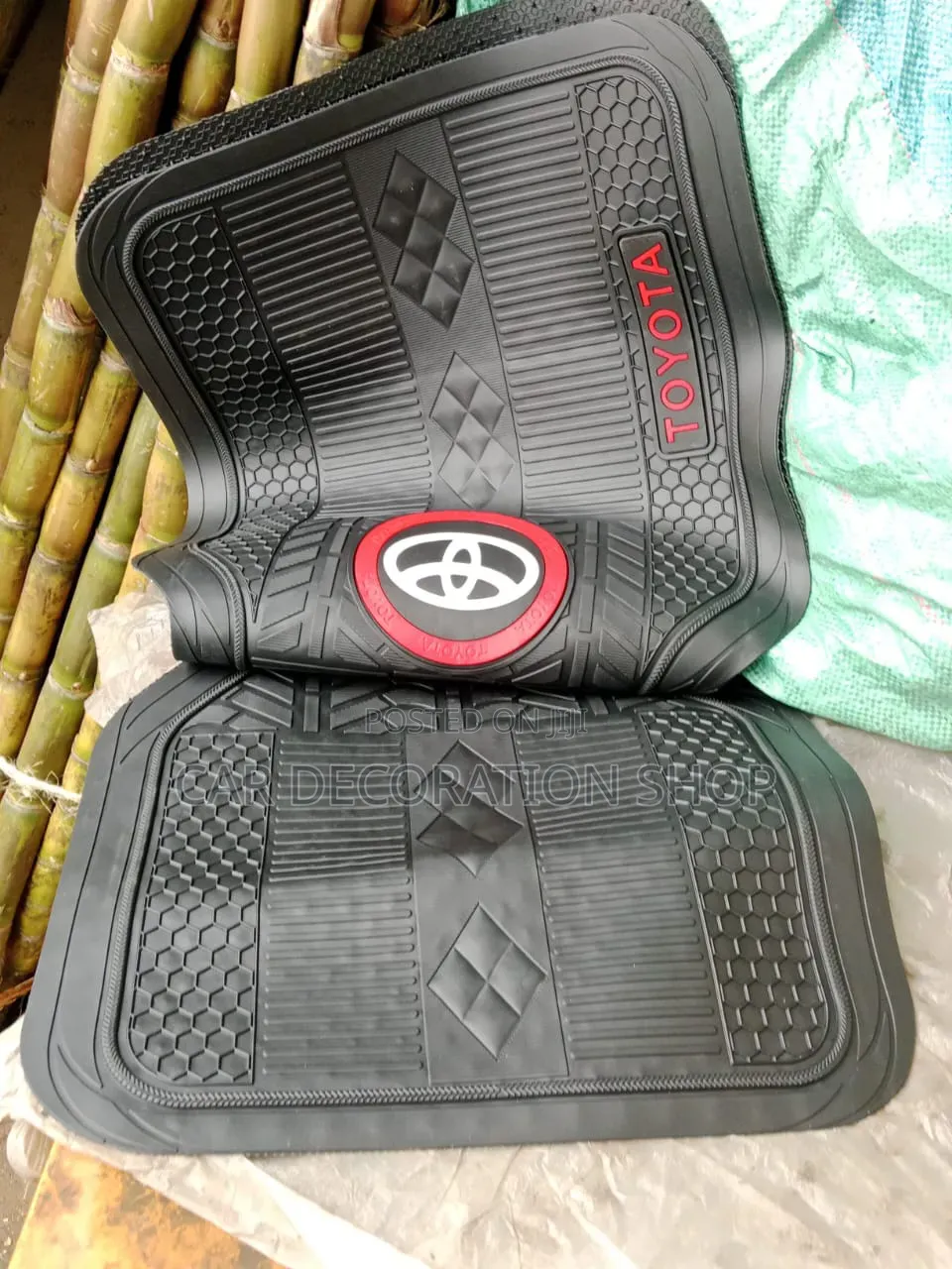 Anti Slip Backing Toyota Mats With Prominent Red Logo Lettering Logo