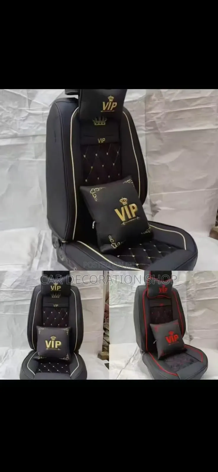 Premium Universal Pu Leather Car Seat Cover and Cushion Set