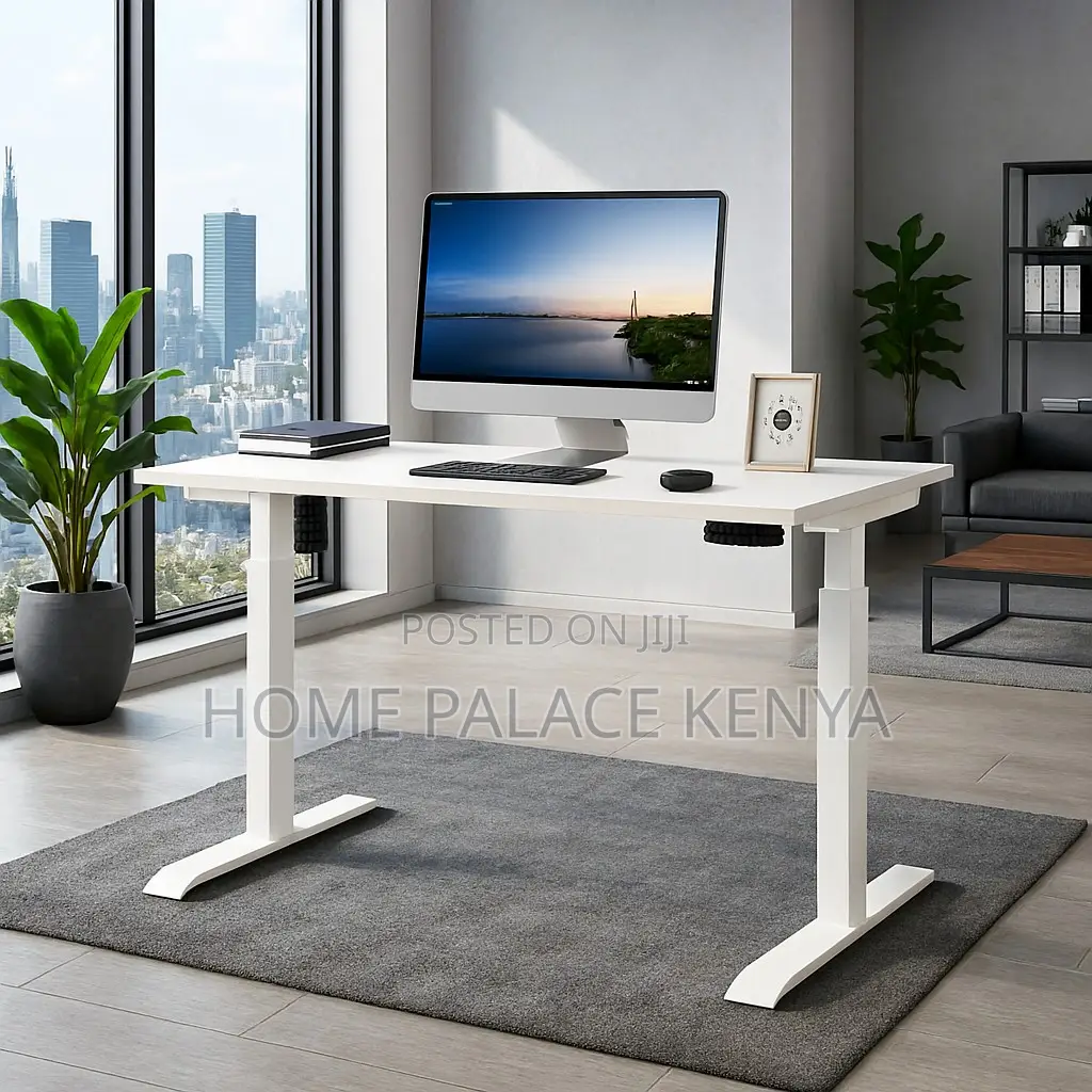 Study Table; Motorized Sit Stand Study Desk With Adjustable for Home