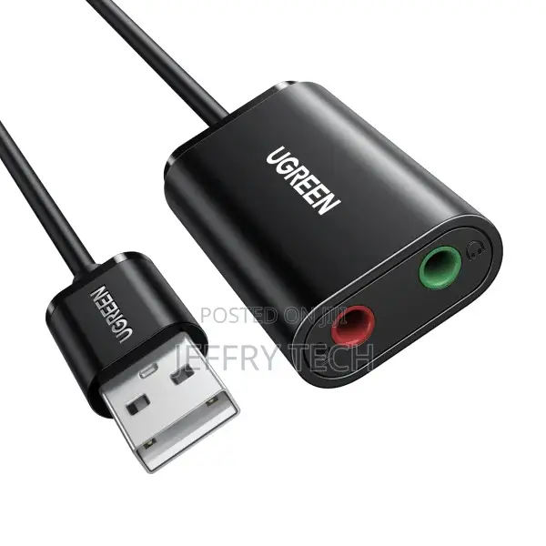 UGREEN USB 2.0 External Stereo Sound Card Adapter 3.5mm Headphone Micr