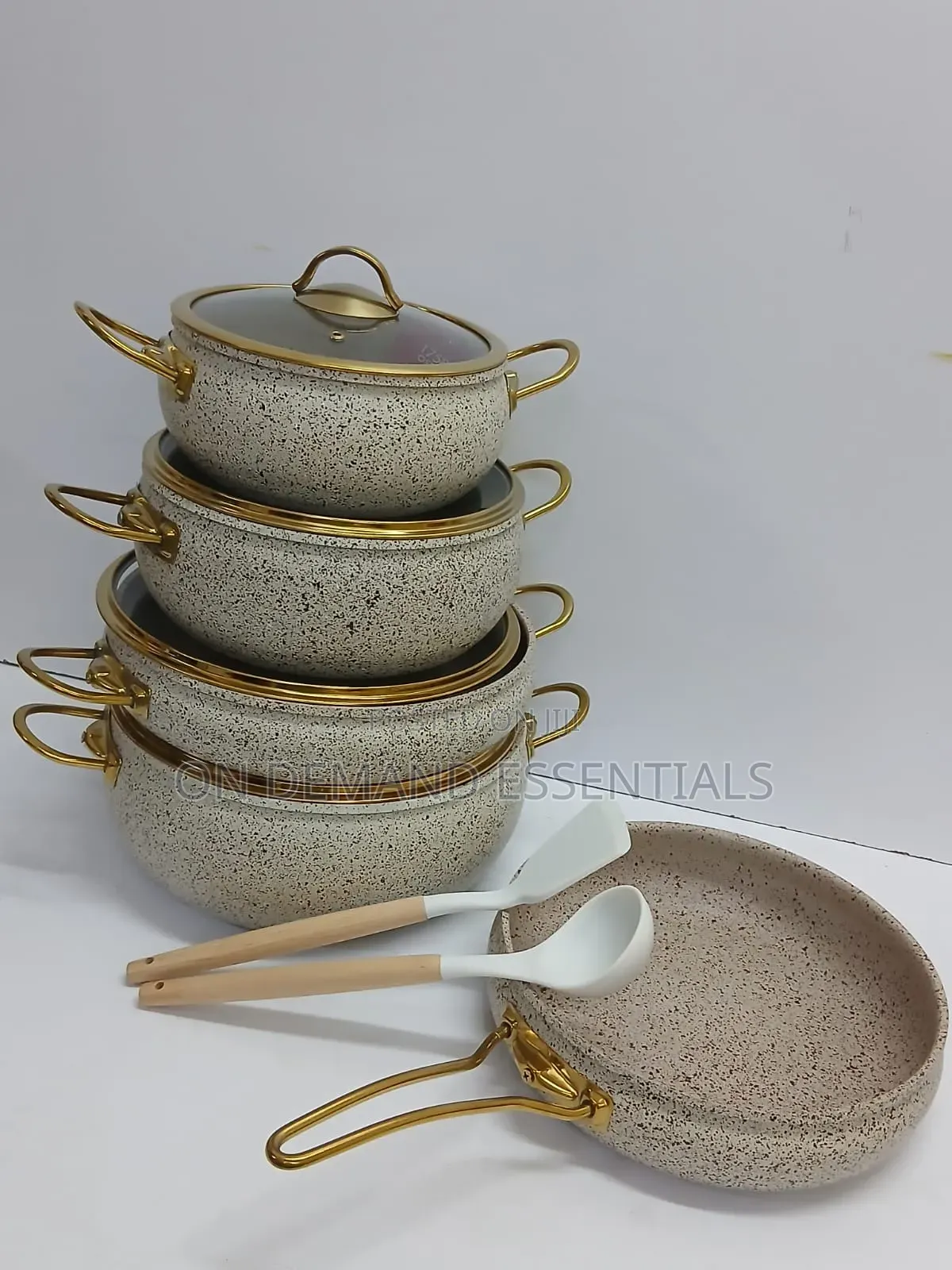 9pcs Granite Coating Kitchen Cookware Set