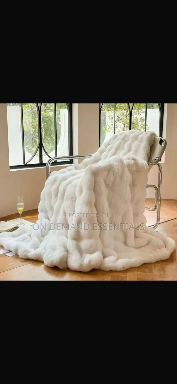 Super Soft Thick Rabbit Fur Faux Throw Blanket