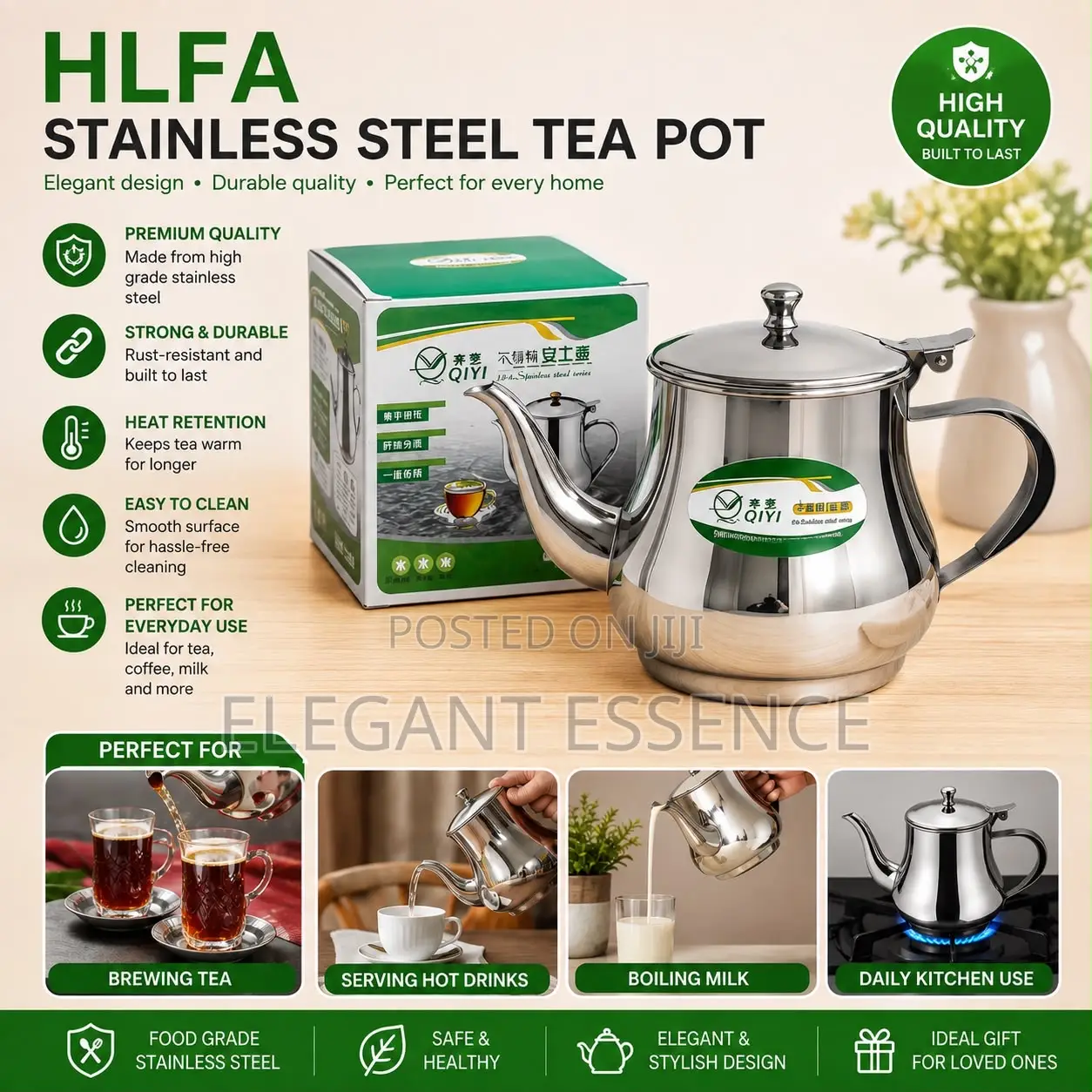 Stainless Steel Tea Pot-330ml