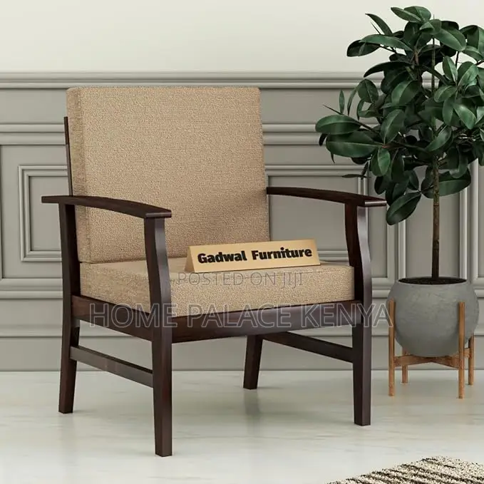 Accent Chair; Comfortable Wood Accent Chair With Detachable Cushions