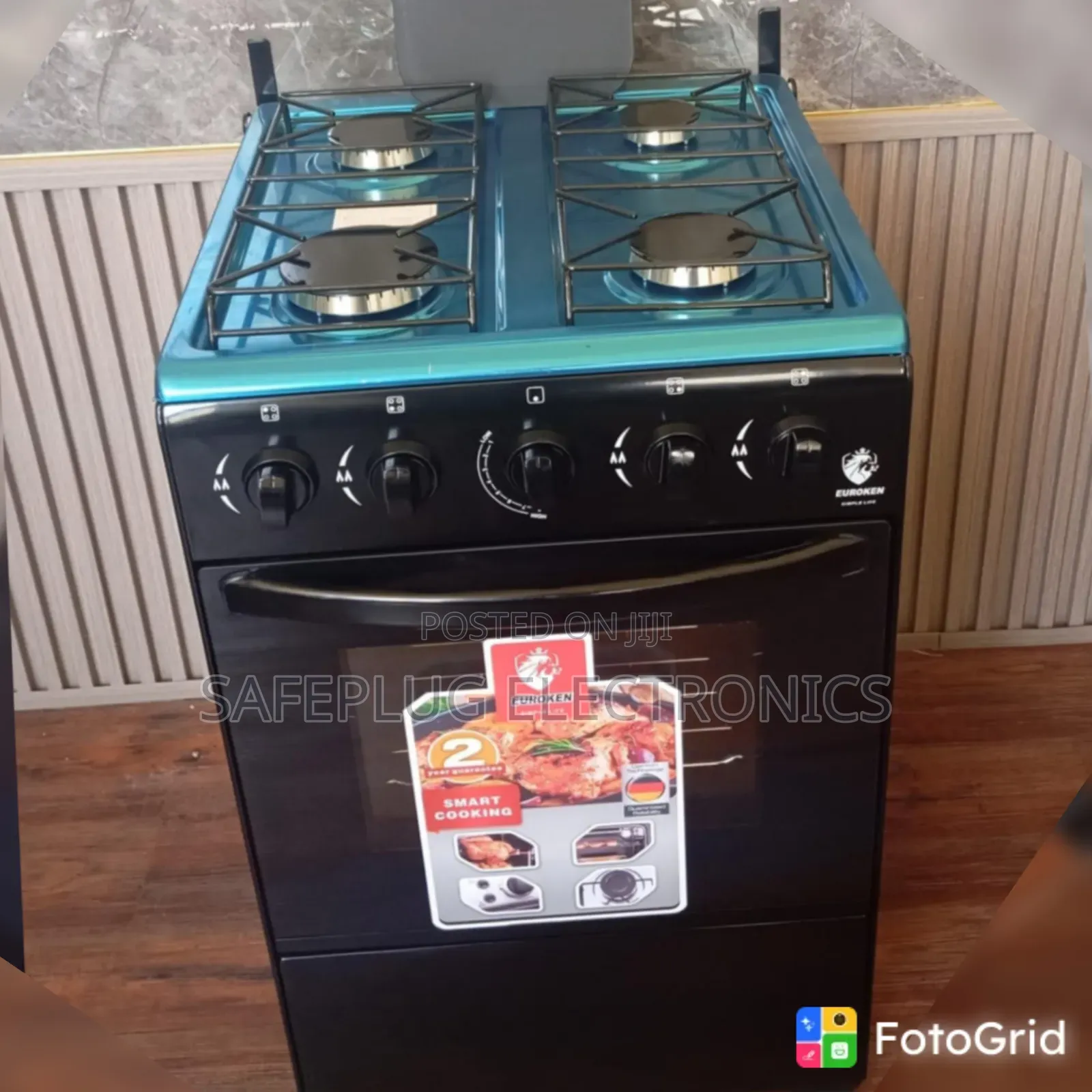 Euroken Euro-55-4g Full Gas Cooker 4 Burner Cooker With Auto Ignition