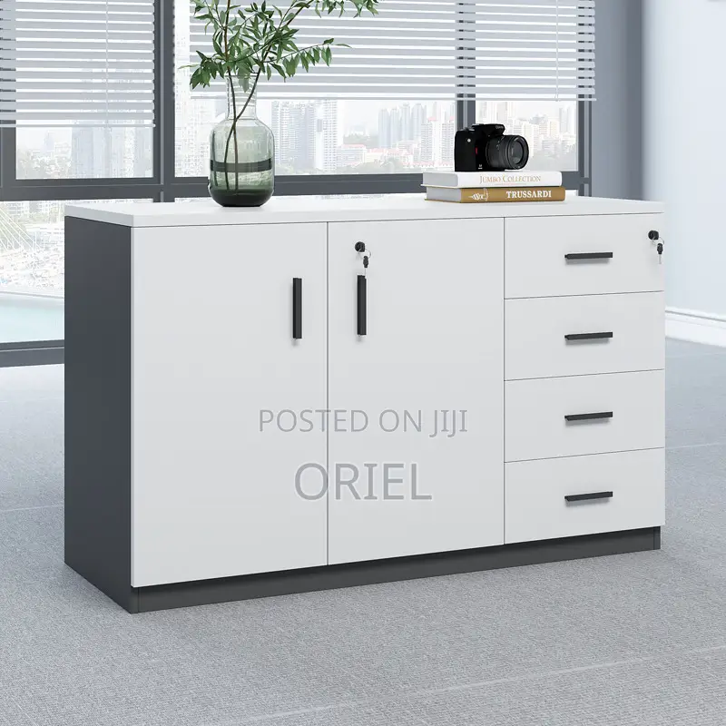 Office Credenza:2-Door Office Credenza With Vertical Lockable Drawers