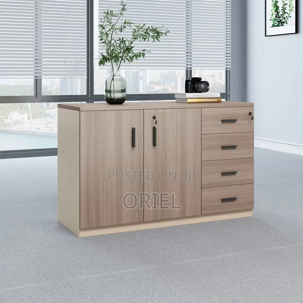 Office Credenza:2-Door Office Credenza With Vertical Lockable Drawers