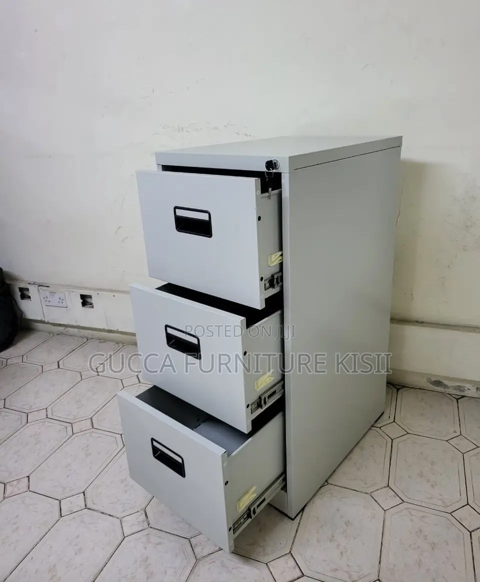 Office Cabinet; 3-Drawer Steel Office Cabinet