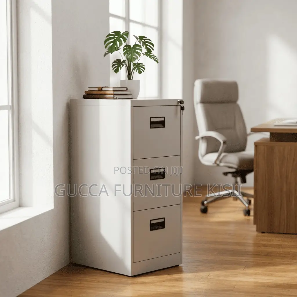 Office Cabinet; 3-Drawer Steel Office Cabinet