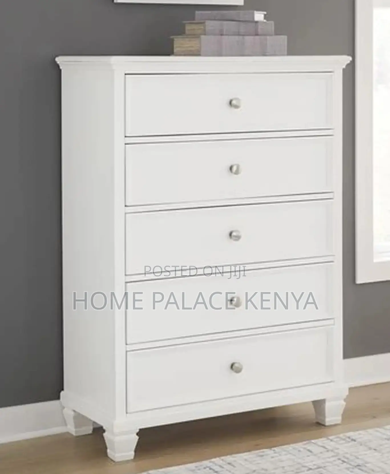Home Drawer Chest;Elegant Wooden 5-Drawer Storage Cabinet for Bedrooms