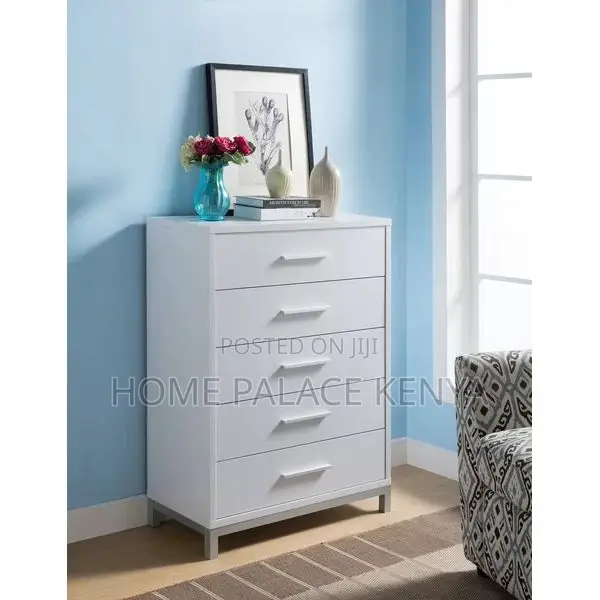 Home Drawer Chest;Elegant Wooden 5-Drawer Storage Cabinet for Bedrooms