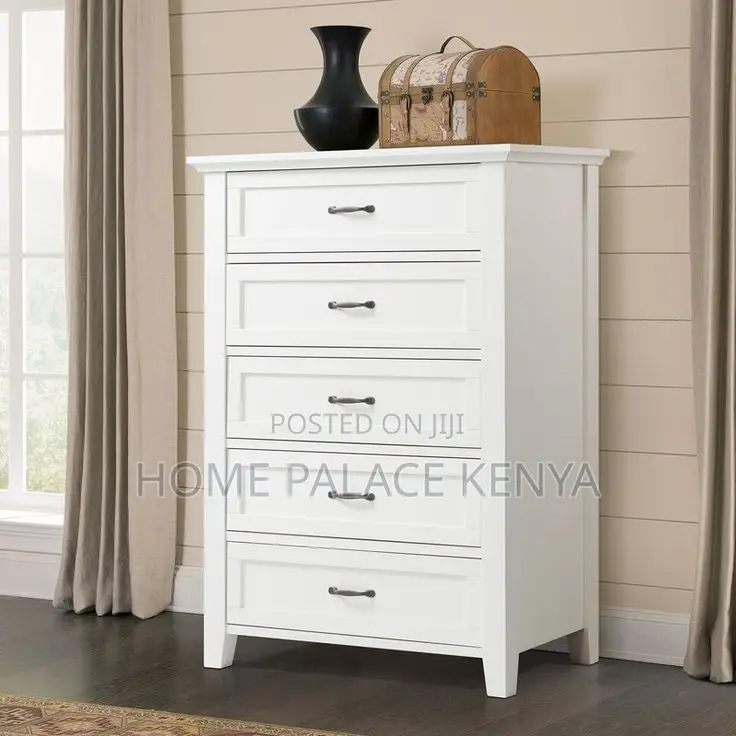 Home Drawer Chest;Elegant Wooden 5-Drawer Storage Cabinet for Bedrooms