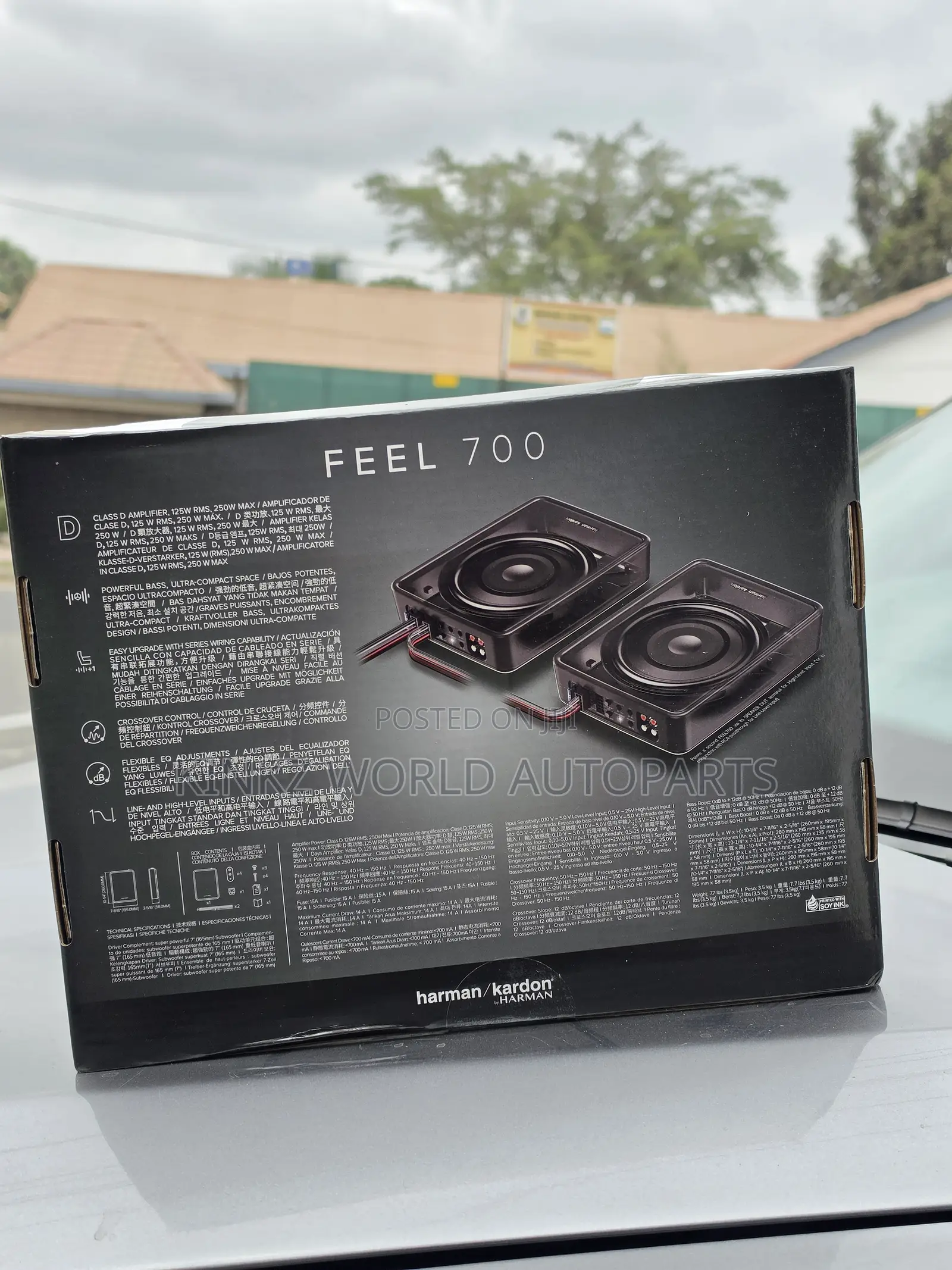 Harman Kardon Feel 700 Slim Active Underseat Subwoofer 125 Watt RMS