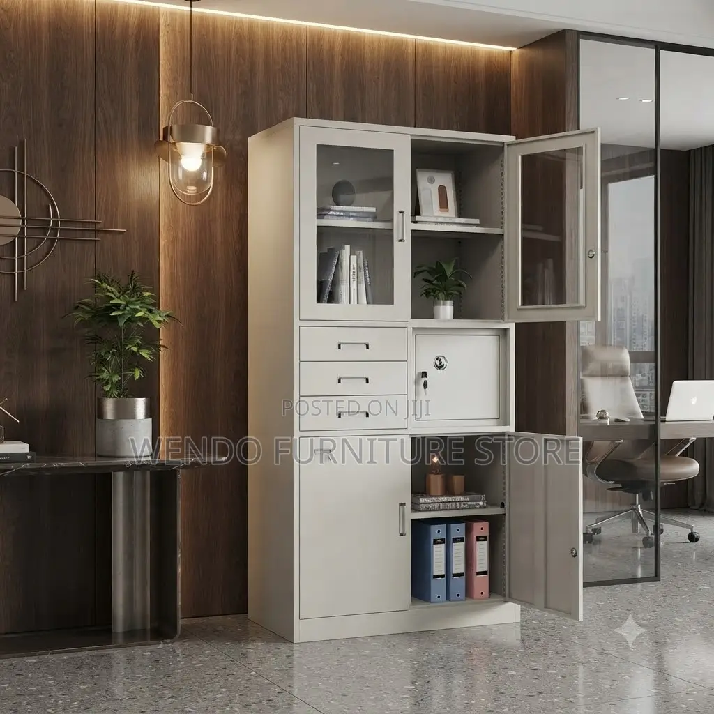 Office Cabinet; Two Doors Steel Secured Storage Cabinet