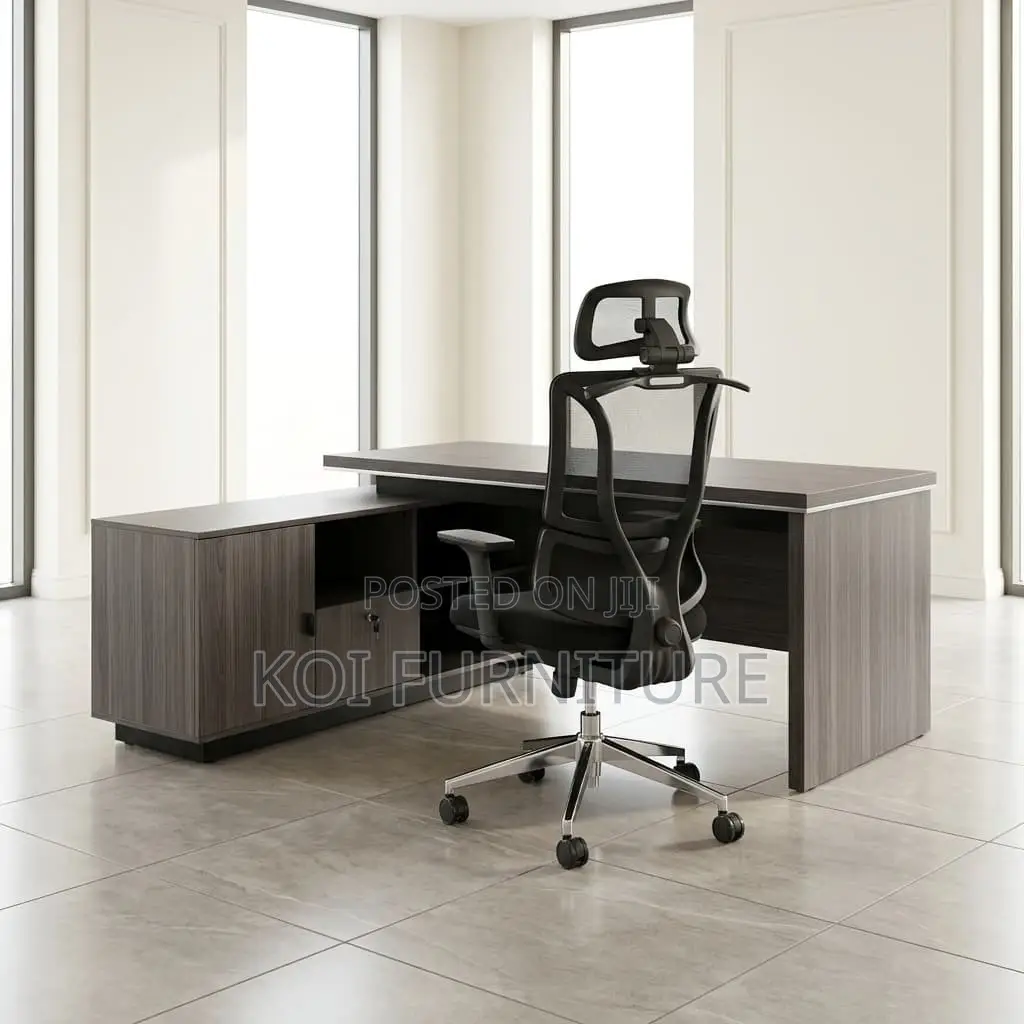 Office Desk; Executive L Shaped Spacious Office Desk
