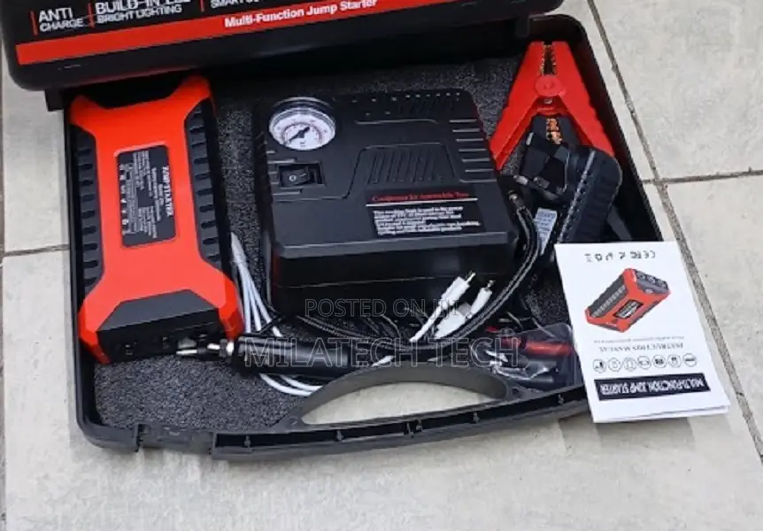 3 in 1 Car Jump Starter Power Bank Air Compressor