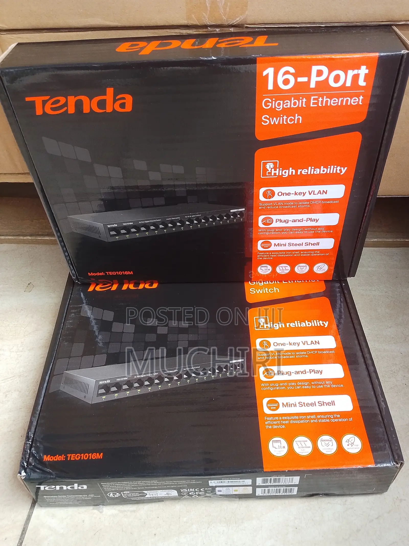 Tenda 16 Port Gigabit Switch Teg1016m