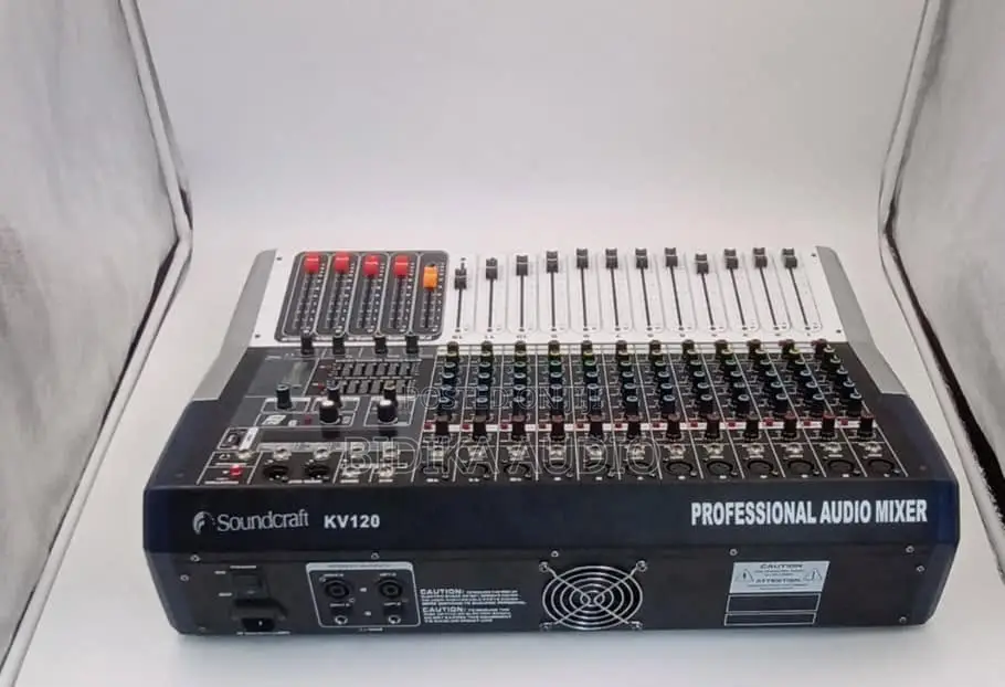L Soundcraft KV120 Powered Audio Mixer – 12 Channels of Massive Power