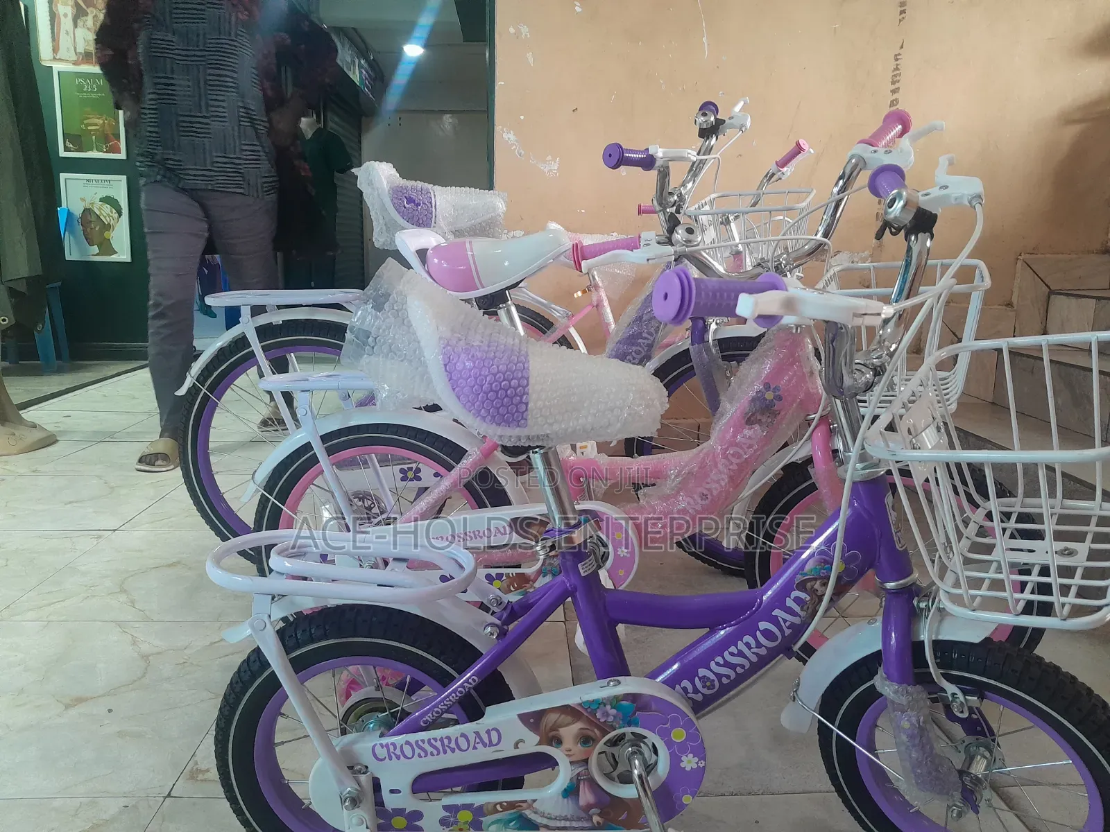 Bike Size 12" Crossroad Quality Kids Bicycle - Purple Pink