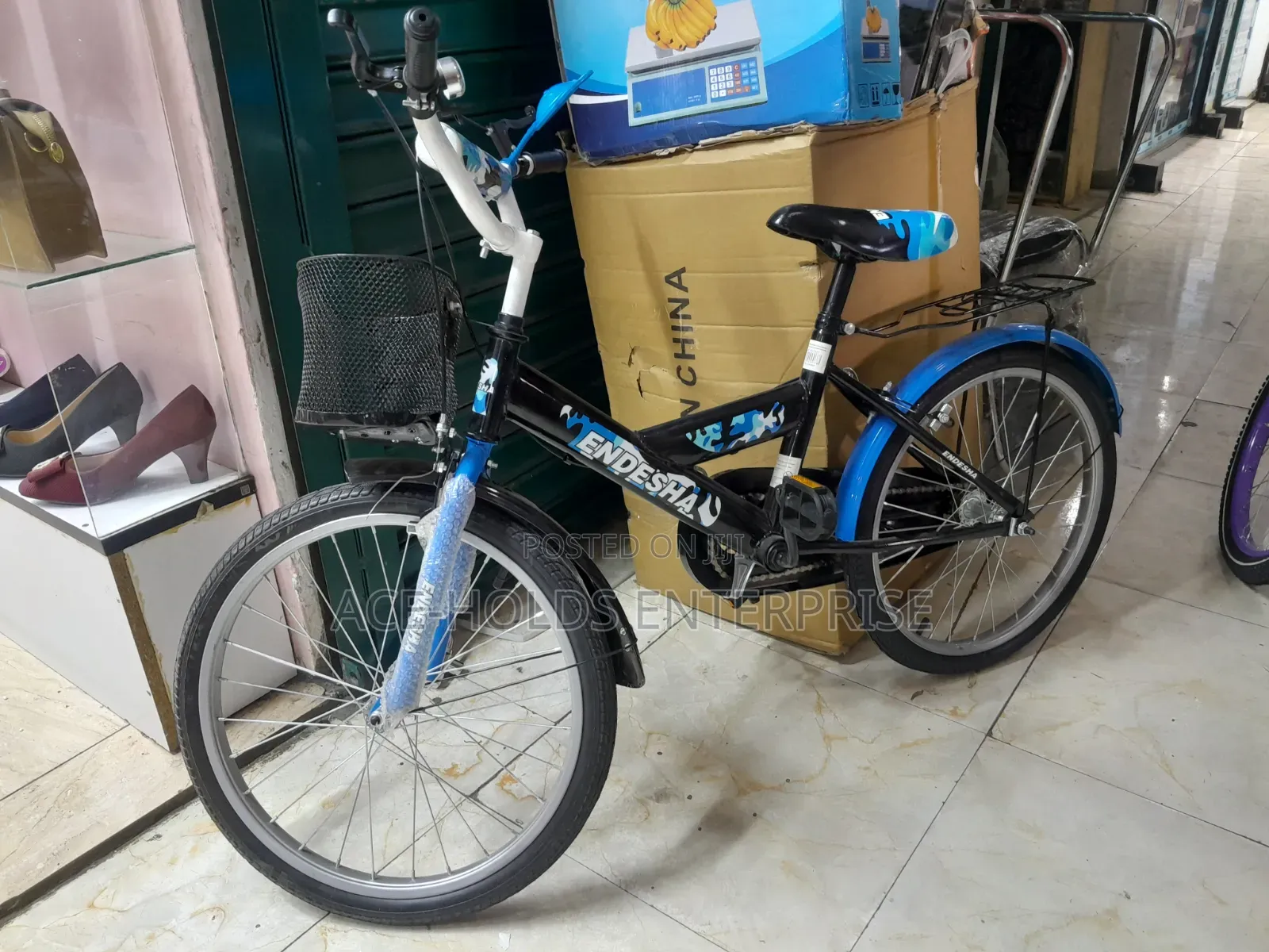 Endesha Size 20" Quality Aluminium Bicycle With Basket/ Support Wheel