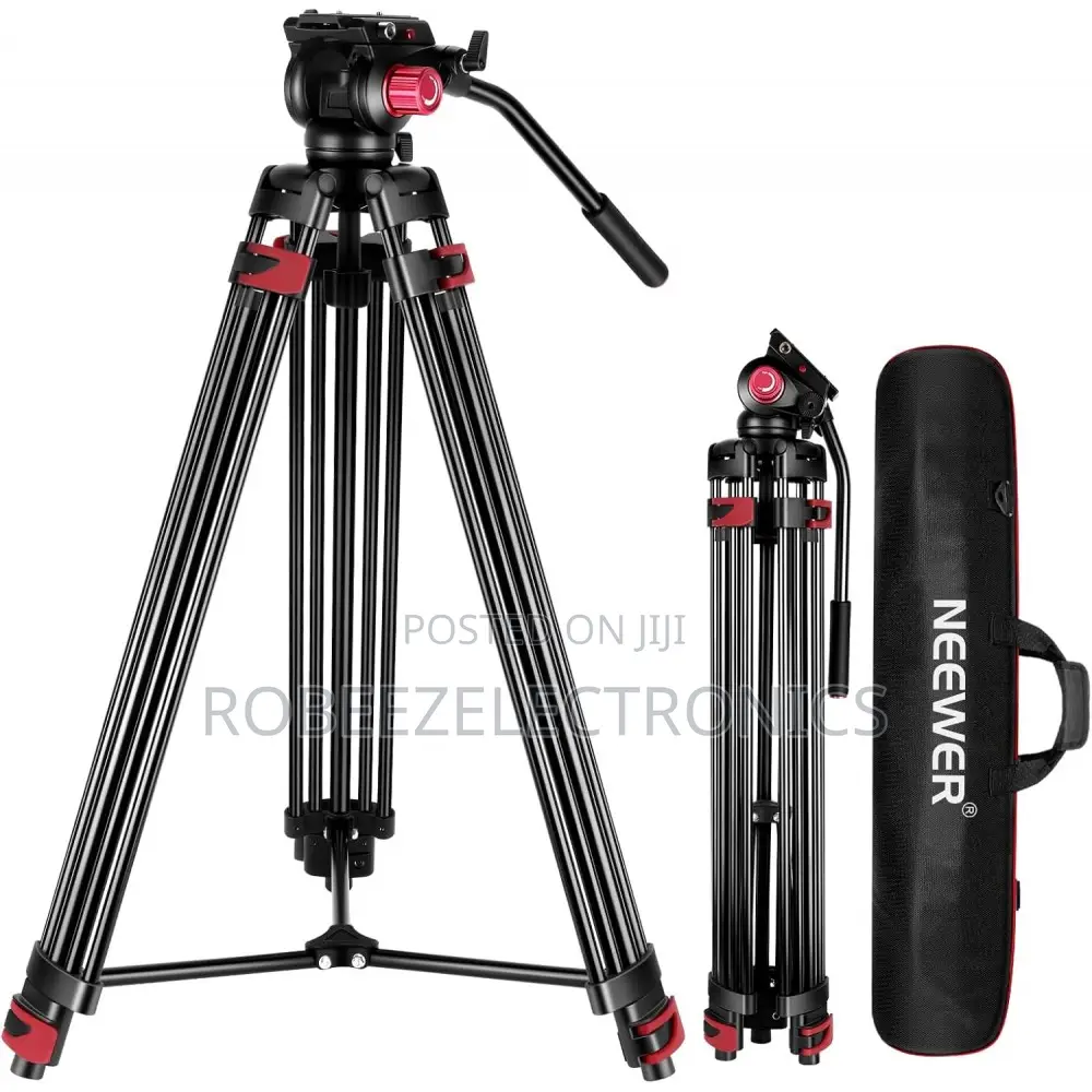 Neewer Heavy Duty Aluminum Alloy Camera Tripod Stand Fluid Head 8KG
