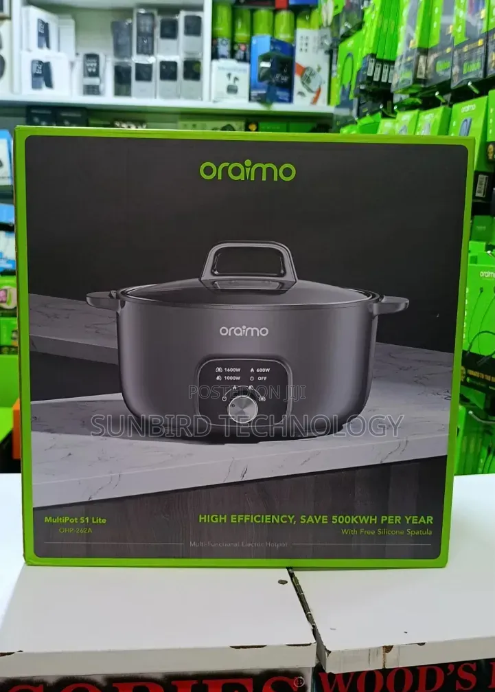 Oraimo Multipot S1 Lite Ohp-262a Multi-Functional Electric Hotpot.