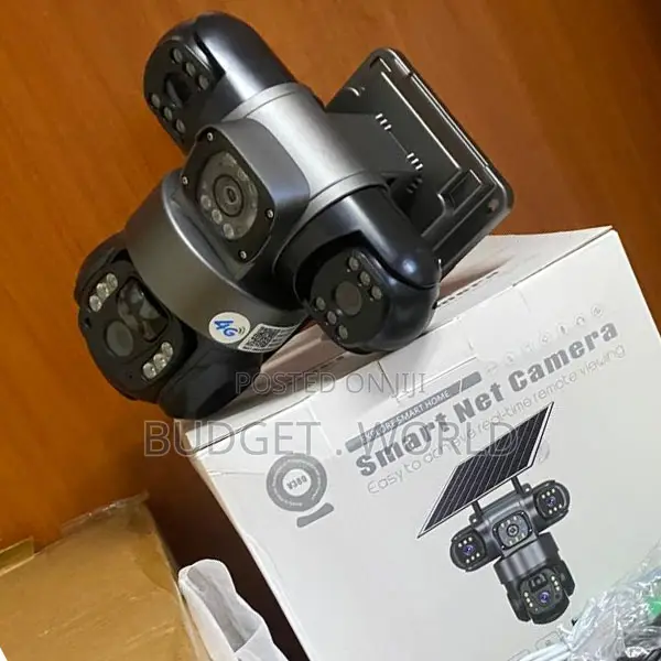 Triple Lens 4G Solar CCTV Camera With Full HD 360° Wide-Area Security