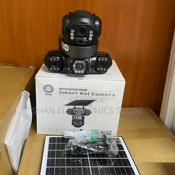PTZ Remote Operation4g Triple Lens Solar CCTV Camera 360 V380 Pro12MP