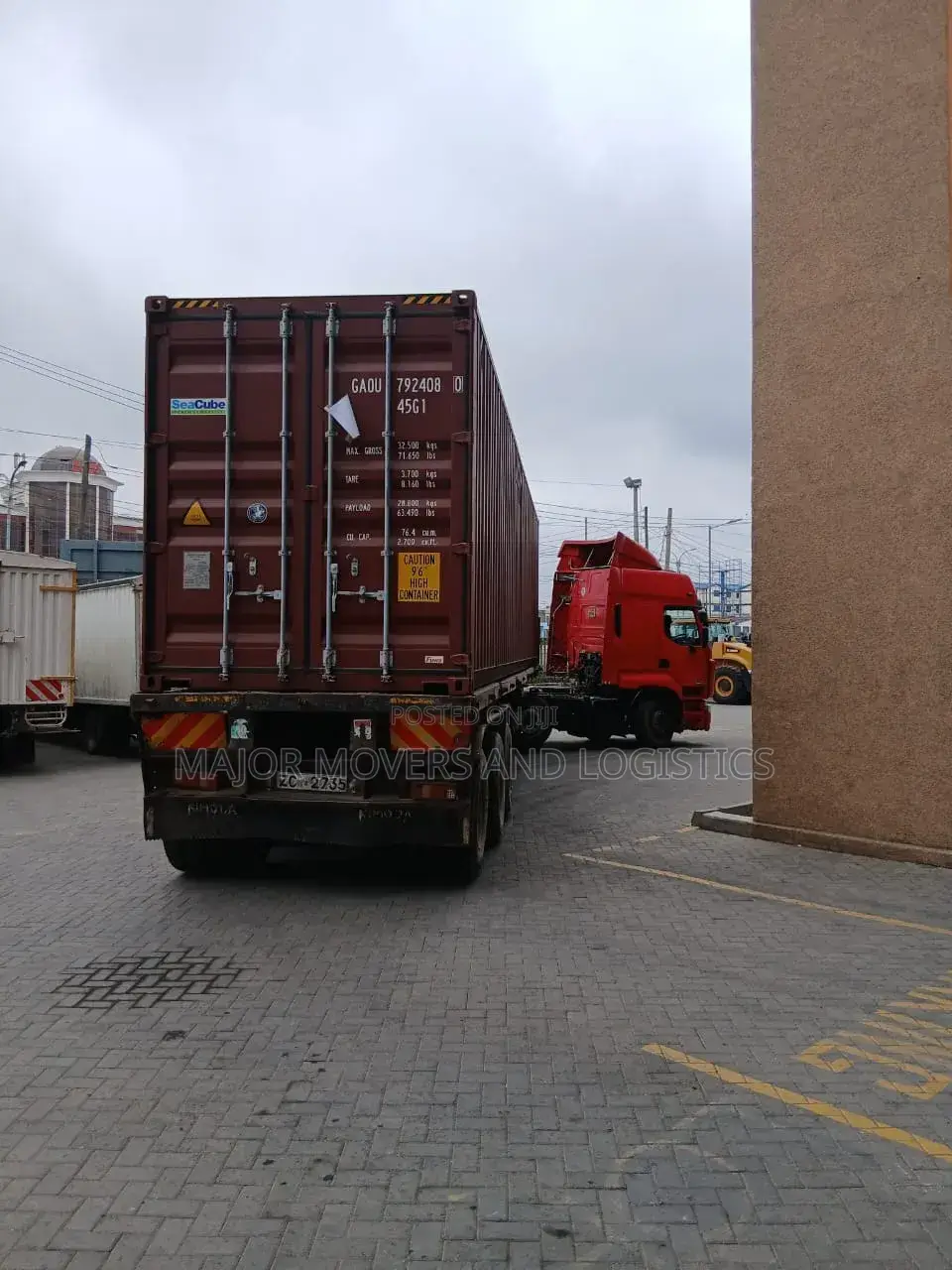 Road Freight- Truck Transport on Hand
