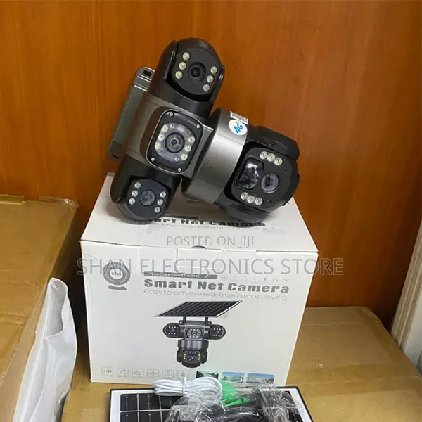 Weatherproof Triple-Lens PTZ Cam360 Degree 4g Solar CCTV Cam