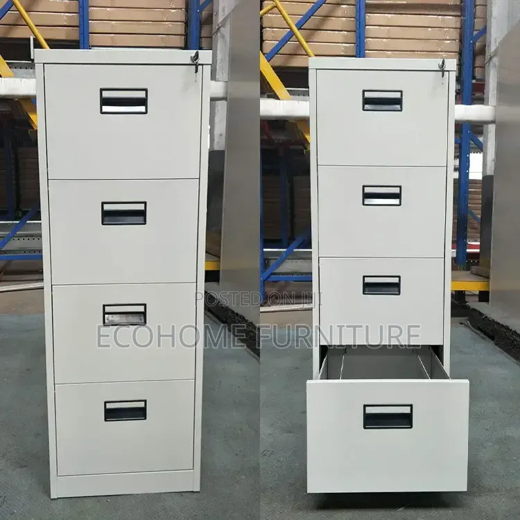 Filing Cabinet ; 4 Drawers, Lockable, Metallic