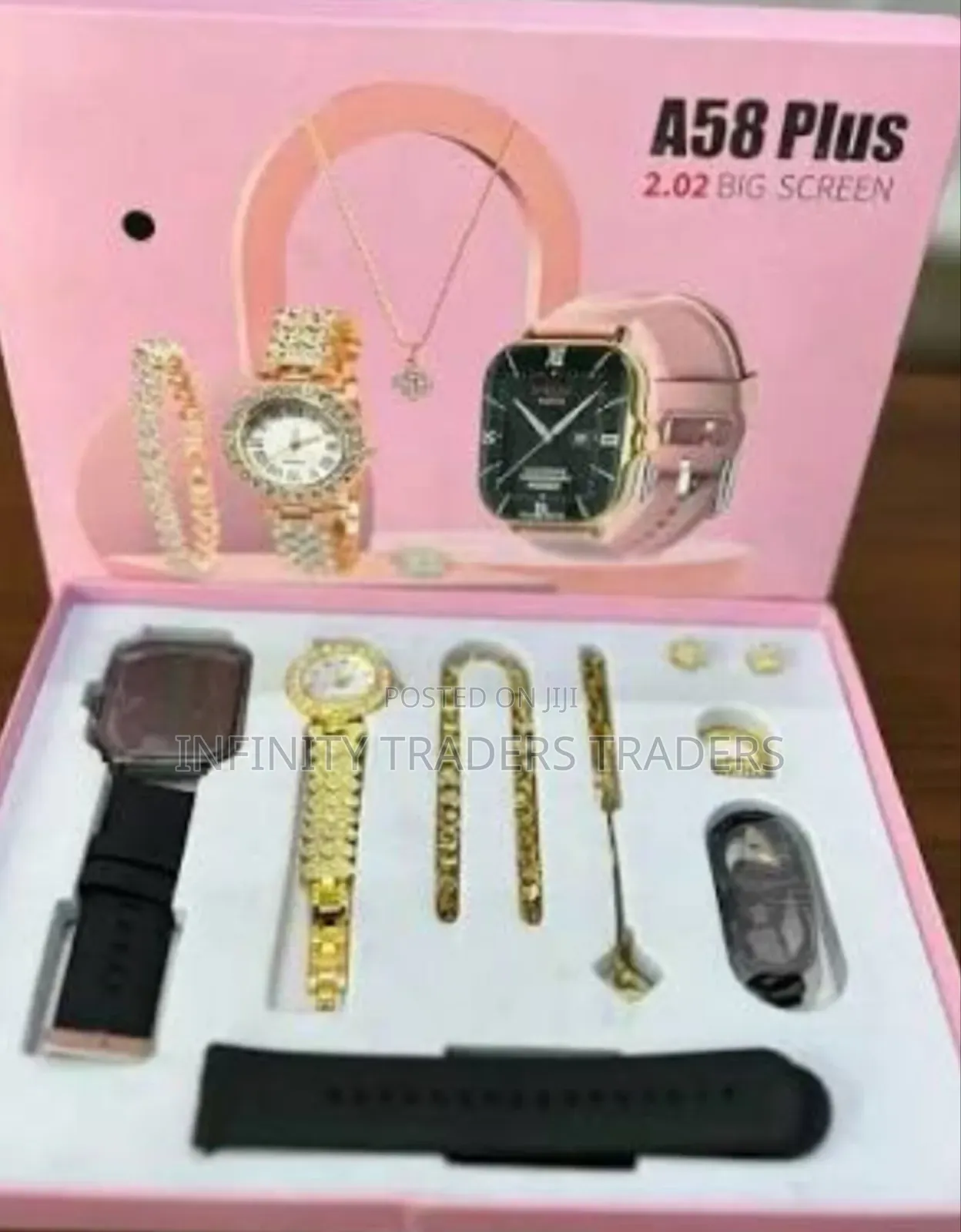 A58 Plus Smart Watch Plus Bracelet Combo Set