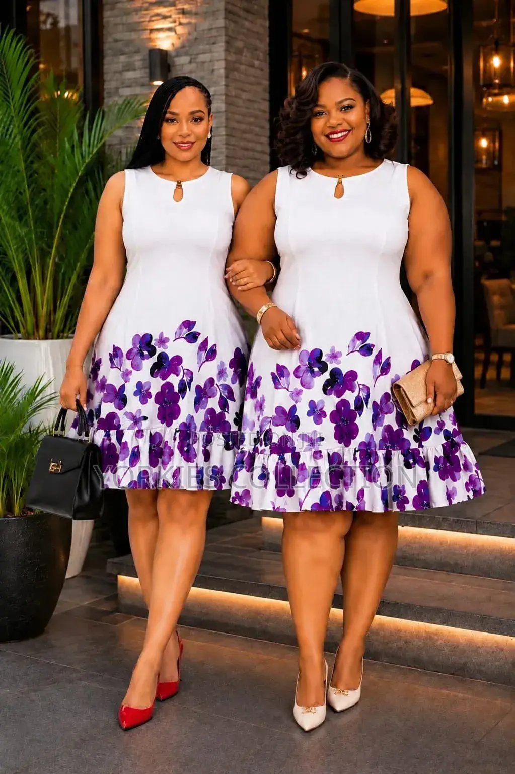 Floral Sleeveless Fit-and-Flare Midi Dress”.