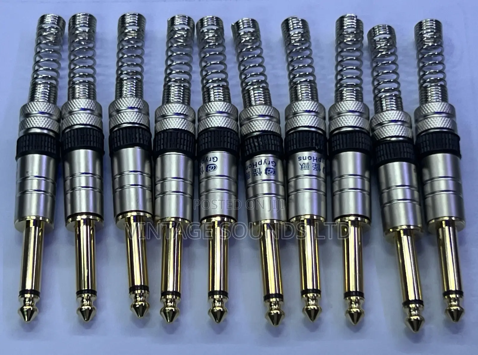 Gryphone 6.35mm Mono Jack Plug | Heavy Duty 1/4" TS Connector (10pcs)