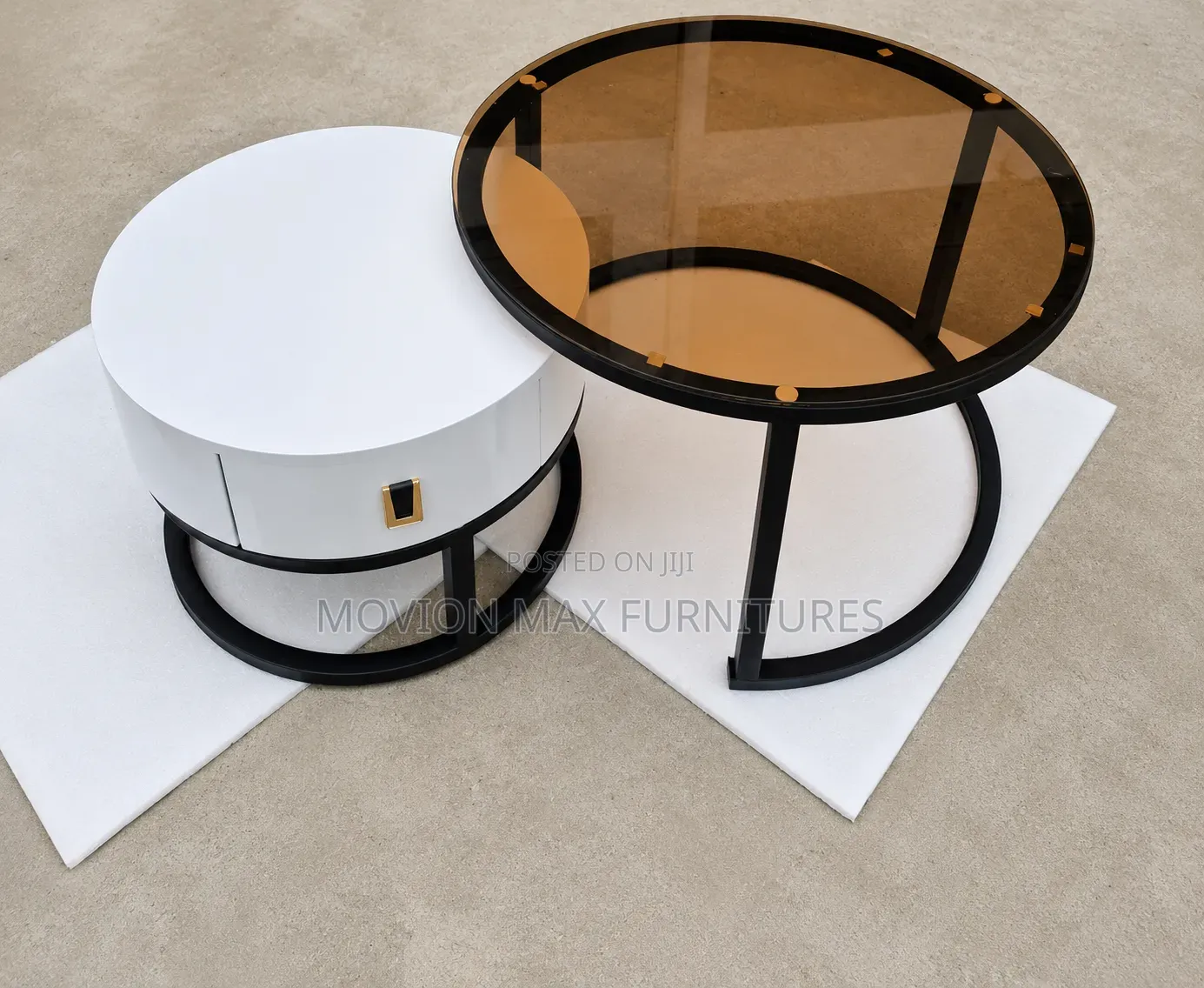 Nesting Set Top Glass Coffee Table