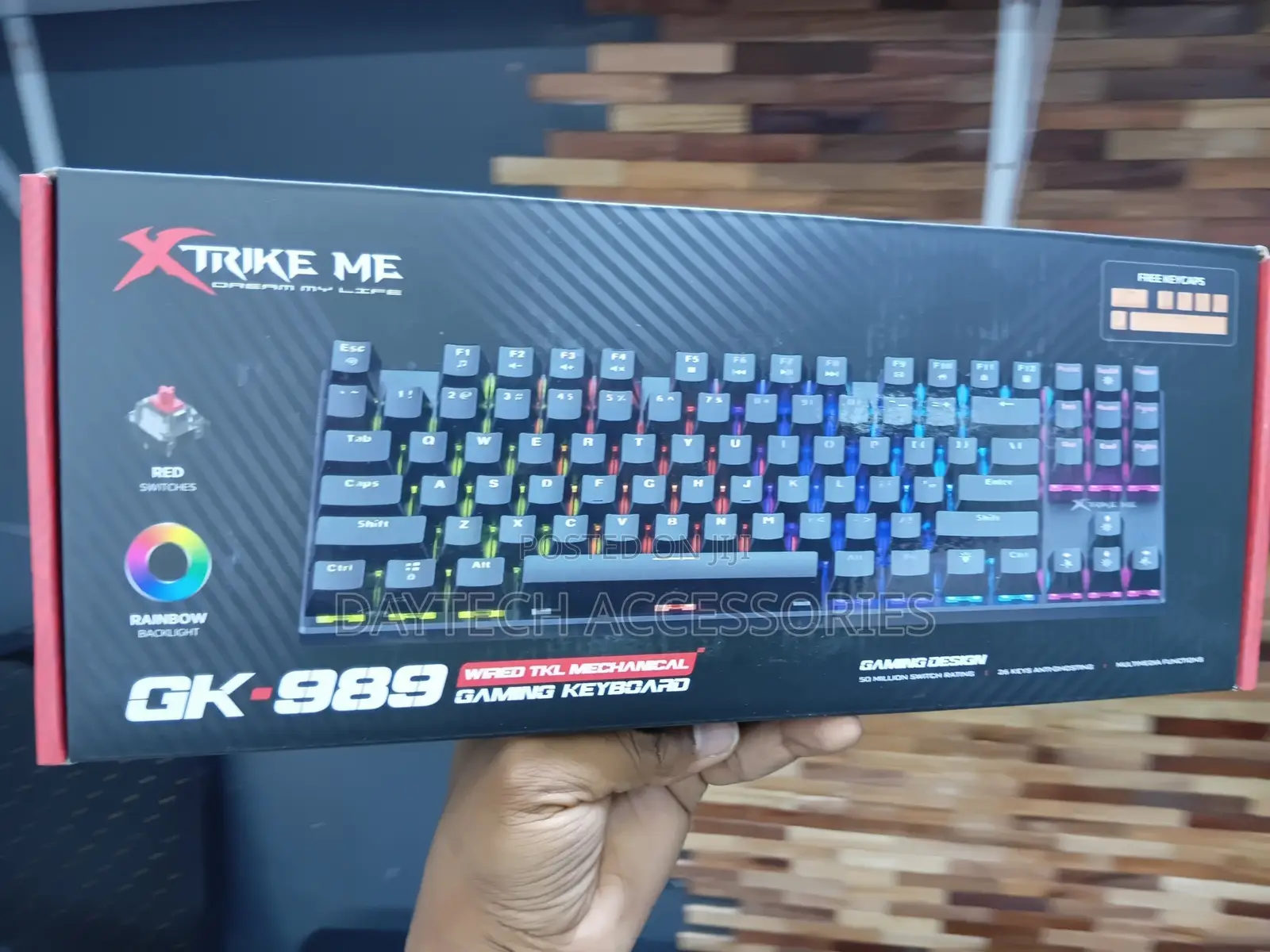 Xtrike Me GK-989A Tenkeyless (87-Key) Wired Mechanical Gaming Keyboard