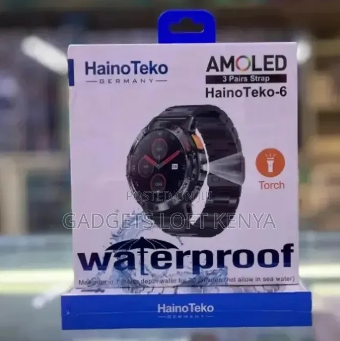Hainoteko 6 Smartwatch for Men With 3 Straps