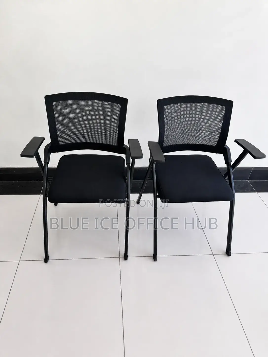 School Chair;Black Mesh Visitor Chair With Armrests for Office Area