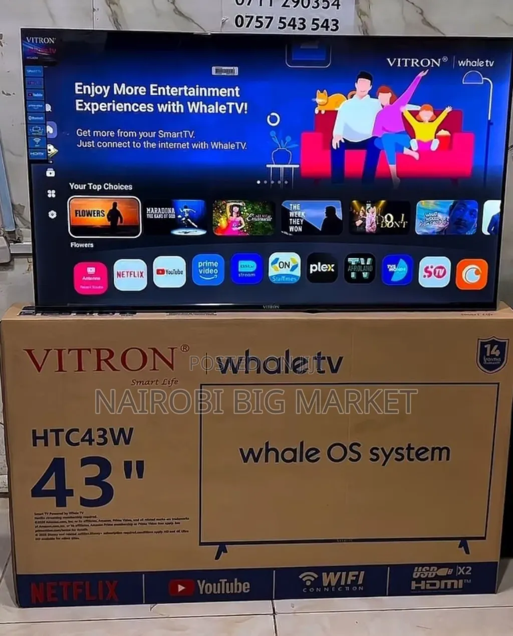 Vitron Whale 43 Inch Full Hd With Slim Flame