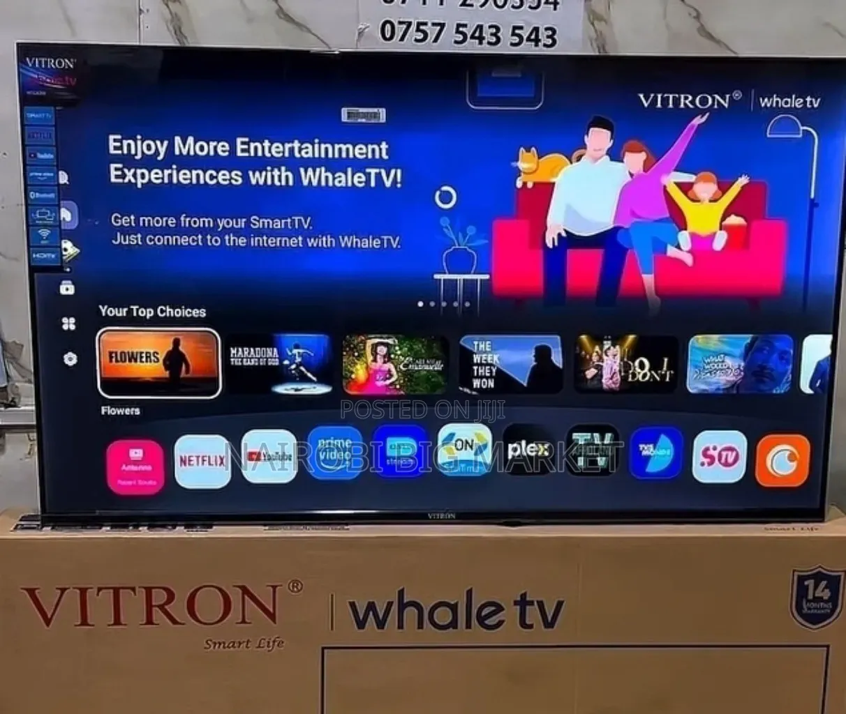 2 Years Warranty Vitron Whale 43 Inch Full Hd