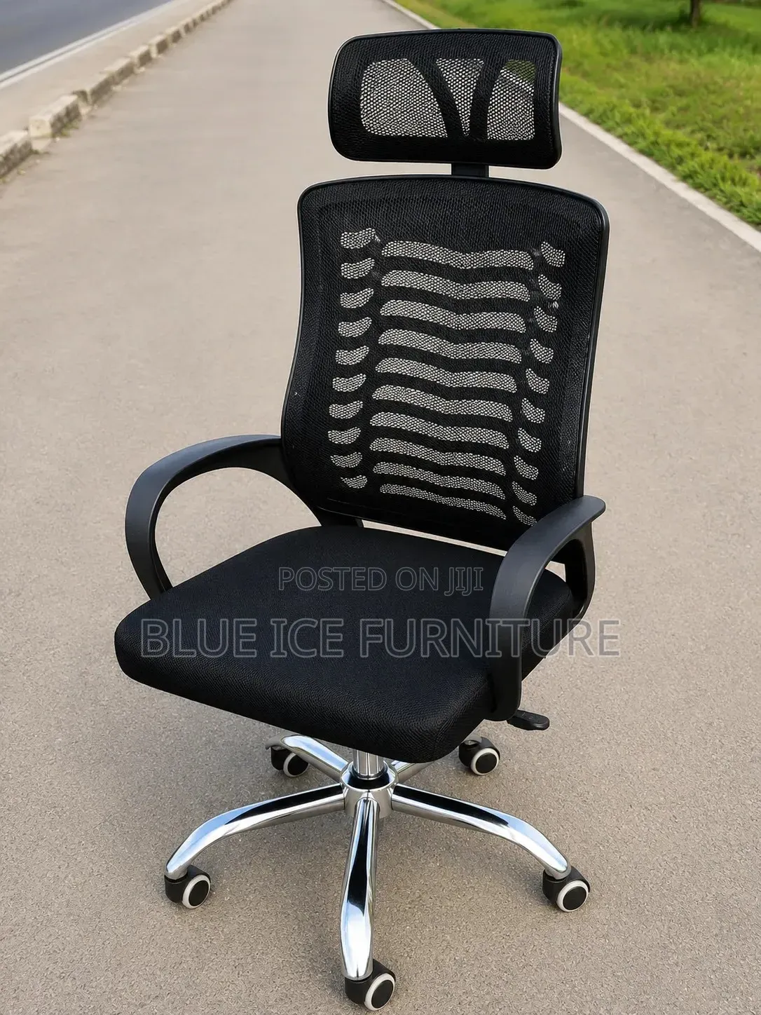 Office Chair;Black Mesh Office Chair With Headrest