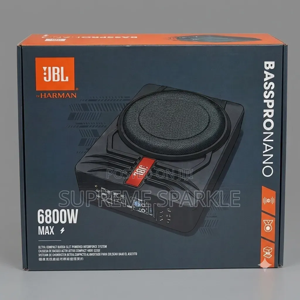 Underseat Powered Subwoofer JBL BassPro Nano 6800W Car Bass Speaker