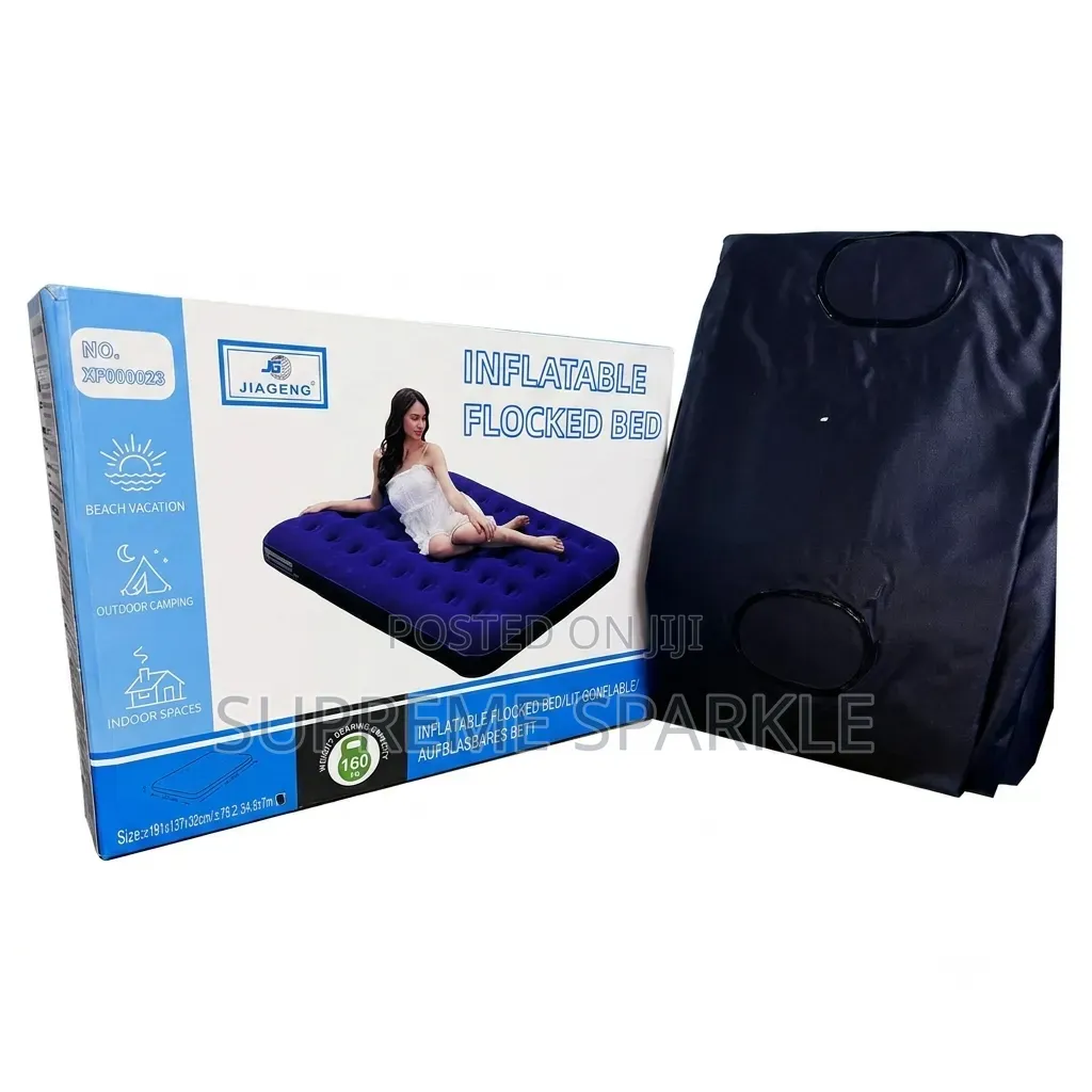 Inflatable Flocked Bed Size: 4 × 6 Ft (137 × 191 Cm)Mattress