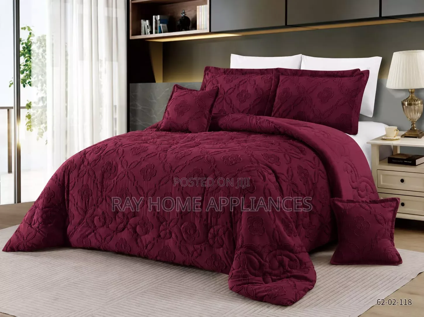 Luxury Tufted Wave Duvet Cover Set With Bedsheet