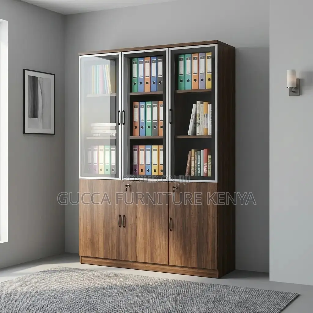 3-Doors Wooden Document Cabinet