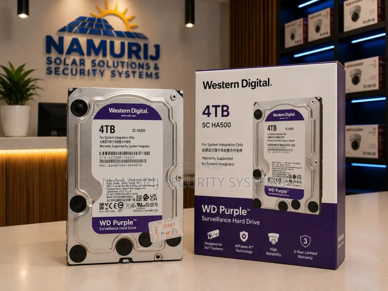 Western Digital 4TB HDD CCTV Surveillance Hard Drive | Security Camera