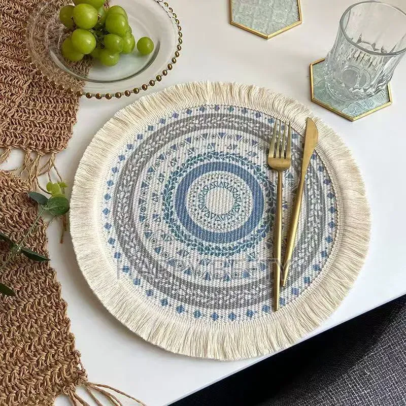  Boho Round Woven Placemats 