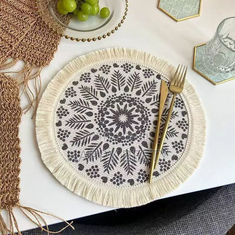  Boho Round Woven Placemats 