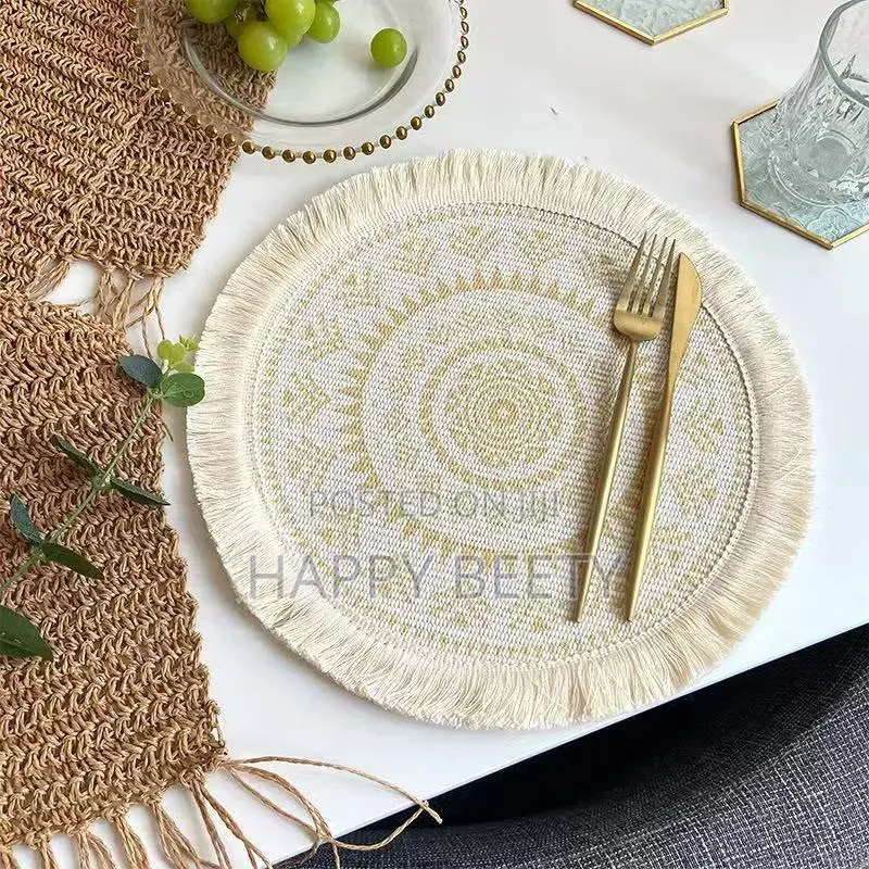  Boho Round Woven Placemats 